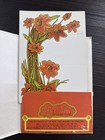 Vintage Floral Letter Notes Fold And Seal Stationery 14 Ct Orange Floral No Seal