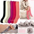 3-12 Women Knee High Warm Winter Socks Soft Fuzzy Cozy Slipper Long Fleece 9-11