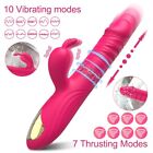 Thrusting Rotating Rabbit Vibrator Dildo G Spot Clit Massager Sex Toys For Women