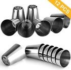 47 Pcs Russian Piping Tips Set 12 Flower Frosting Nozzles Icing For Cake