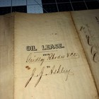 1861 Civil War Oil Lease Portage Oh   Ashtabula County Ohio Antique Document  1