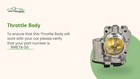 2017-2019 Infiniti Qx60 Throttle Body Voqyx