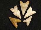 Lot Of Five  Ancient Tidikelt Arrowhead S Or Bird Points 6 27
