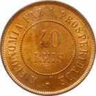 Brazil 40 Reis 1897  Unc   first Republic  1889 - 1942  