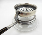 Antique Webster Company Sterling Silver Blown Glass Tea Bag Strainer   Holder