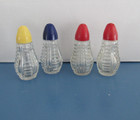 Vintage Mini Pressed Glass Salt   Pepper Shakers Set Of 4