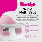 Bumbo Baby Toddler Adjustable 3-in-1 Booster Seat high Chair   Tray  Cradle Pink