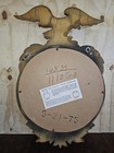 Vintage 1975 Dart Industries Federal Eagle Convex Porthole Mirror Gold Homco