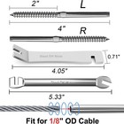 Cable Railing Kit 1 8 Stainless Steel Wire Rope Aircraft Deck Railing Hardware