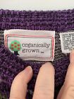 Vtg Organically Grown Sweater Pullover Purple Artsy  Knit Measure In Descp Y2k