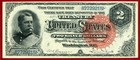 1886  2 Silver Certificate The Hancock Note Fr-242 Large Red Seal Pmg Cu64