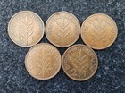 Israel Palestine British Mandate 5x 2 Mils  full Set All Years  Km  2 Xf 01