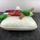 Vintage Snowman Christmas Door Hanger Wall Decor Plush Felt Rainbow Scarf 20 