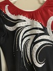 Gk Elite Gymnastics Custom Competition Leotard Rhinestone Red Black  Medium Am