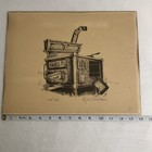 Vintage Antique Wood Burning Stove Cabin Art By Jim Walker Signed   Numbered