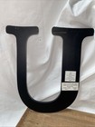 Black Wood Alphabet Letter U Wall Mount   11 5  X 12  Tall   Initial