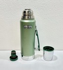 Vintage Aladdin Stanley A-944dh Quart   32 Oz  Vacuum Steel Bottle Thermos Green