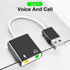 Qajopfn Usb Audio Adapter  External Sound Card For Pc And Laptop   usb Microphone
