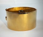 Pedre Women s Vintage Gold-tone 1 5 Inch Wide Bangle Watch  Good Condition Works