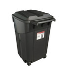  2 Pack  Hyper Tough 45 Gallon Heavy Duty Plastic Trash Can Wheels  Attached Lid