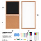 Magnetic Dry Erase White Board chalkboard cork Board  3 In 1 Combination Boar   