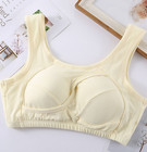 Plus Size Women Bra Ladies Cotton Quake-proof Underwear Sleep Tops No Buckles No