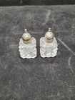 Vintage Hand Made Crystal Salt   Pepper Shaker Set   Made In Japan