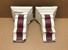 Antique Pair Small Corbels Shabby Wood Victorian Architectural Vtg Chic 708-26b