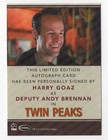 Harry Goaz As Andy Brennan Twin Peaks Archives 2019 Autograph Card Inscription