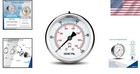 Glycerin Filled Pressure Gauge 0-100 Psi 2 5 Inch Stainless Steel For Water Pump