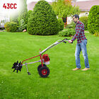 2-stroke 1 25 Kw Gasoline Power Sweeper Broom Driveway Turf Cleaning Snow Grit