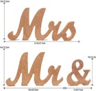 Mr And Mrs Sign Gold Wooden Letters Wedding Sweetheart Table Decor Freestanding 