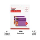 Staples Matte Postcards White 100 box  st14635 