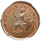 1723 M 4 33-gb 2 R-3 Pcgs Ms 64 Rb Wood s Hibernia Halfpenny Colonial Coin 1 2p