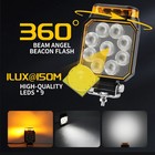 4x Flood Beam 4  Powerful Led Work Warning Lights For Tractor Excavator Forklift