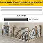 5ft Wrought Iron Stair Balusters - 10 Pack Satin Black Spindles For Decks   Porc