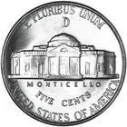 1943 D Jefferson 35  Silver War Nickel Choice Bu Us Coin