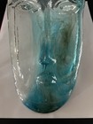 Mcm Vtg Erik Hoglund Blue Swirl Skydreamers Art Glass Face Mask Decor Jaramillo