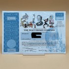 Vintage 1996 Walt Disney Co Stock Certificate 1 Share Framed Authentic Canceled