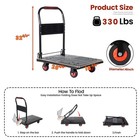 Platform Truck Foldable Handcart Silent Wheels 330lbs Heavy-duty Push Dolly Cart