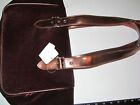 Chi Chai Mon Tote Bag Purse Brown Swede Feel Embroidered Accent  Nwt Sanrio 2005