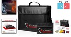 Jumbo Fireproof Money Bag - Durable  Water-resistant Safe Storage  17x12in
