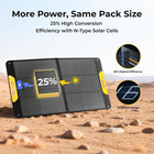 Bougerv 100w Portable Solar Panel  Fiberglass Solar Charger  Up To 25  Conversio