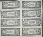 1935  Crisp Circulated 1 Dollar Silver Certificate Bills  Lot Of 8