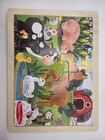 Two Melissa   Doug Wooden Jigsaw Puzzles Farm Animals   Construction Trucks