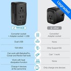 2000w Voltage Converter 220v To 110v Converter  10a Travel Adapter With 2-por   