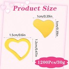 Love Heart Shaped Confetti 1200 Pcs Gold Glitter Confetti Table Wedding Decor   