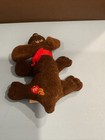 Tonka Vintage 1980s Pound Puppies Dark Brown black Puppy Dog Plush Red Collar