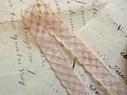 Vintge Pink French Haberdashery Scalloped Edge Lace 1 2  Wide - 2 Yards