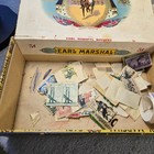 Vintage Us Stamp Collection Lot Estate Find Christmas Seals Earl Marshal Box